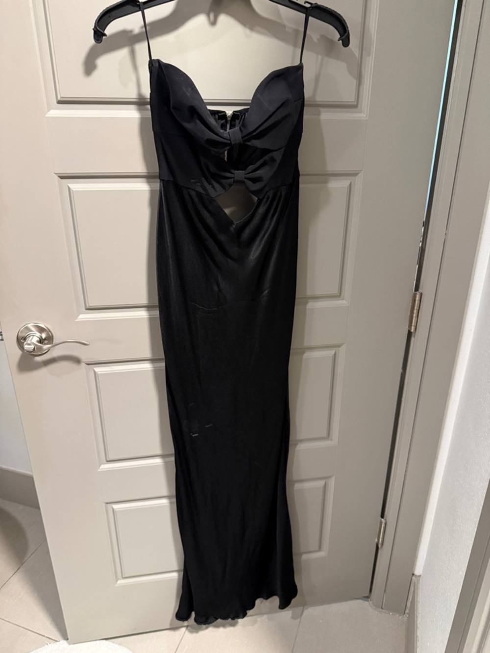 bec + bridge Black Cutout Maxi Dress with Bow Detail